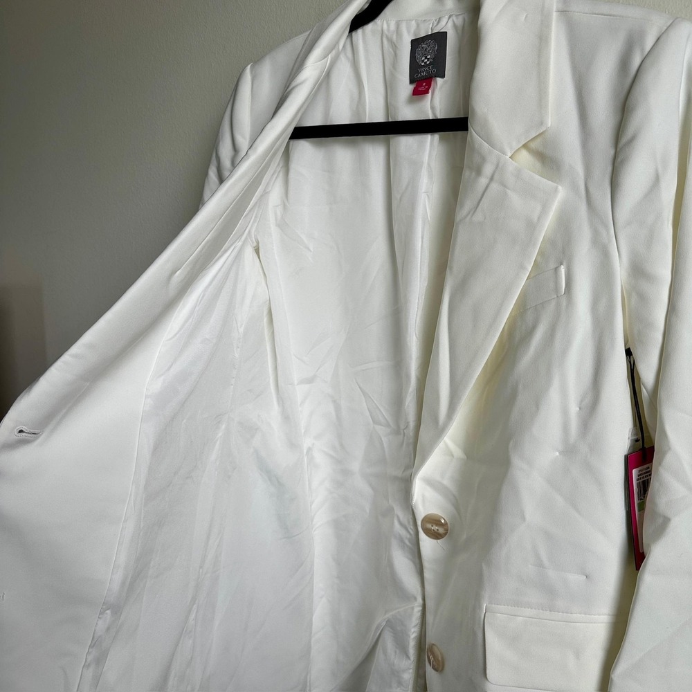 Vince Camuto Blazer Womens 8 New Ivory Garden Romance White Jacket Pockets NWT - Picture 10 of 11